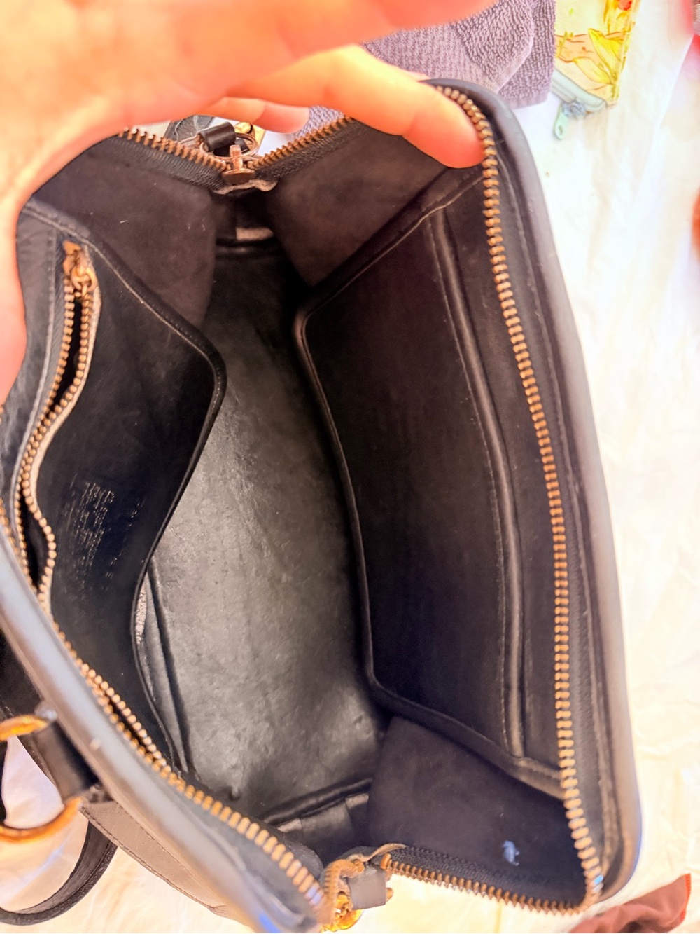 Vintage Coach Black Leather Satchel 0864-981 – Made in USA Turnlock Crossbody - Picture 6 of 10